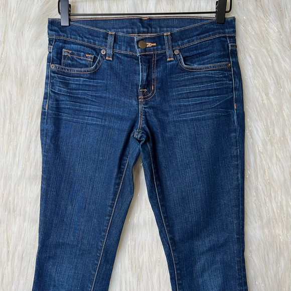J Brand Womens Petite Pencil Leg Skinny Jeans Blue Mid Rise Pockets Denim 26 - Picture 2 of 9